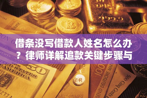 济南借条没写借款人姓名怎么办？律师详解追款关键步骤与证据链构建