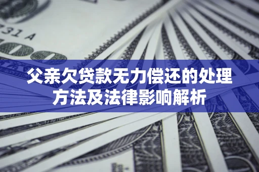 济南父亲欠贷款无力偿还的处理方法及法律影响解析