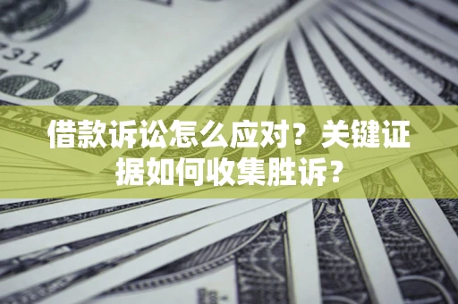 济南借款诉讼怎么应对？关键证据如何收集胜诉？