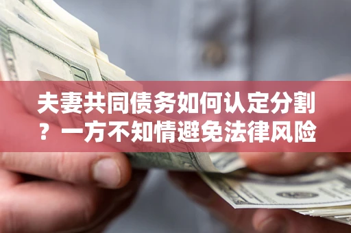 济南夫妻共同债务如何认定分割？一方不知情避免法律风险必看！
