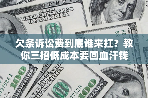 济南欠条诉讼费到底谁来扛？教你三招低成本要回血汗钱